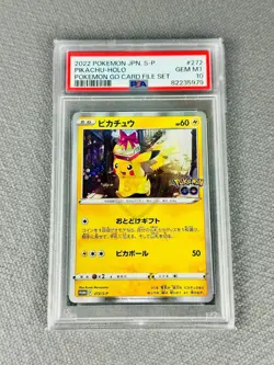 POKEMON PIKACHU-HOLO PSA 10 #272 JPN S PROMO POKEMON GO CARD FILE SET - Image 1