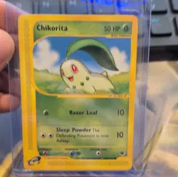 Pokemon Chikorita Expedition Base Set 100/165 Common Pokemon Card 50HP English - Image 1