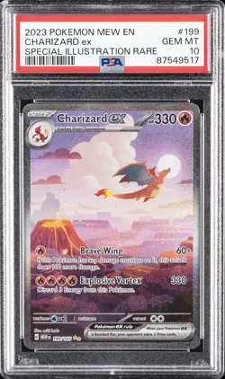 2023 POKEMON MEW EN-151 SPECIAL ILLUSTRATION RARE #199 CHARIZARD EX PSA 10 - Image 1