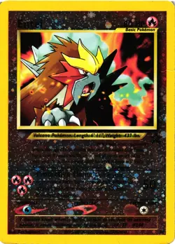 Pokemon TCG Entei with SWIRL Black Star Promo 34 Reverse Holo HP/DMG - Image 1
