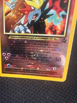 Pokemon TCG Entei with SWIRL Black Star Promo 34 Reverse Holo HP/DMG - Image 3