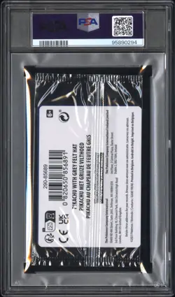 Pokemon Pikachu Grey Felt Hat SEALED PSA 10 Van Gogh Promo English - Image 2