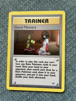 Good Manners Gym Heroes 111/132 Wotc Vintage Pokemon - Image 1