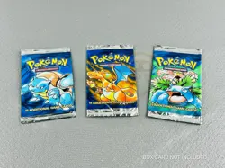 Pokemon Charizard Venusaur Blastoise Base Set Wizard Bag x3 Empty/Empty - Image 1