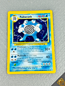 Pokemon Poliwrath 13/102 Set Base Rara Holo Unlimited Wizards ITA Carte Vintage - Image 1