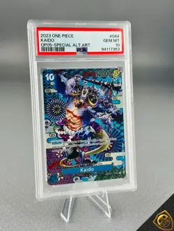 One Piece OP04-044 Kaido SP Alt Art PSA 10 Alternative Rare OP05 Alarm Clock SP - Image 1