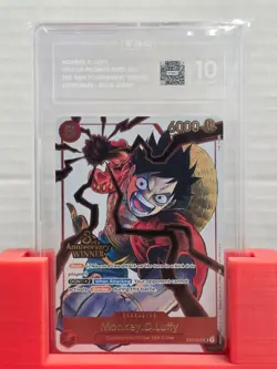 Monkey D Luffy One Piece ST01-012 3rd Anniversary Winner Promo Super Rare TAG 10 - Image 1