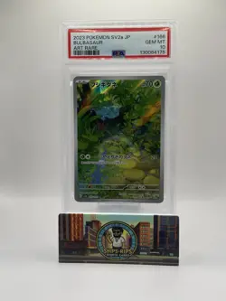Pokemon TCG 2023 Bulbasaur Holo Art Rare 166/165 PSA 10 Gem Mint - Image 1