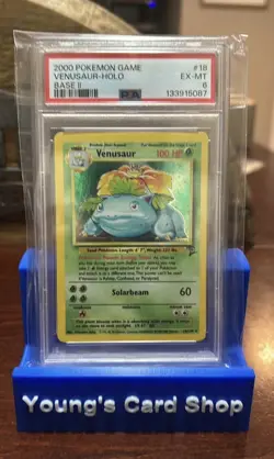 Pokemon Base Set 2 Venusaur 18/130 Holo Rare PSA 6 Graded Card - Image 1