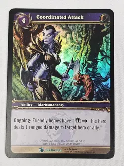 World of Warcraft TCG Coordinated Attack Epic Foil Card WOW CCG Onyxia Lair - Image 1