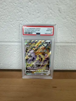 2023 POKEMON SWORD AND SHIELD CROWN ZENITH #GG44 FULL ART MEWTWO VSTAR PSA 10 - Image 1