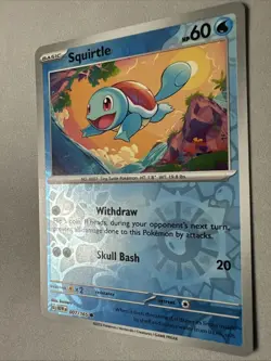 Pokemon TCG * Scarlet & Violet 151 * 007/165 Squirtle C * REVERSE HOLO * NM - Image 2