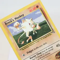 Pokemon TCG - Brock's Mankey 68/132 Gym Heroes Common WOTC - PL - Image 1