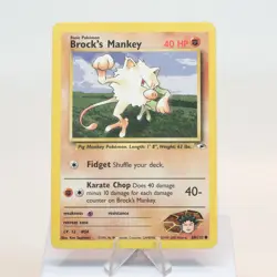 Pokemon TCG - Brock's Mankey 68/132 Gym Heroes Common WOTC - PL - Image 2