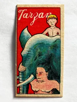 TARZAN "MENKO" VINTAGE 1950's JAPANESE CARDS with package paper lot 12 - Image 4