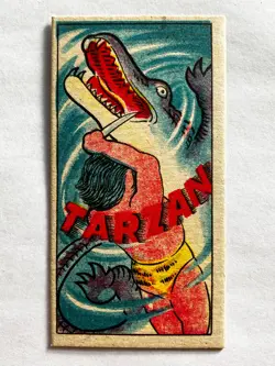 TARZAN "MENKO" VINTAGE 1950's JAPANESE CARDS with package paper lot 12 - Image 5