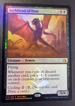 Archfiend of Ifnir (FOIL) buy-a-box promo Amonkhet NM/EX MTG - Image 1
