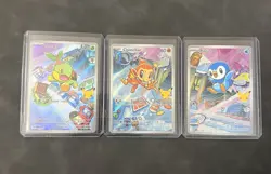 First Partner Illustration Collection Sinnoh Starter Pokemon Promo Cards - Image 1