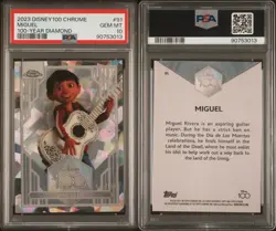 Miguel 💥 PSA 10 GEM MT BASE SET 100-YEAR DIAMOND /100! 2023 Topps Chrome Disney - Image 4