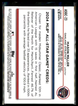 2024 Topps Chrome All Star Game Mason Miller #ASGC23 2 Card Lot - Image 2