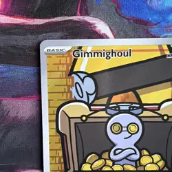 Pokemon TCG Paradox Rift Gimmighoul Illustration Rare Holo Card 198/182 - Image 2