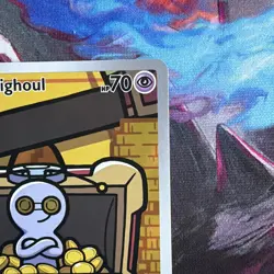 Pokemon TCG Paradox Rift Gimmighoul Illustration Rare Holo Card 198/182 - Image 3