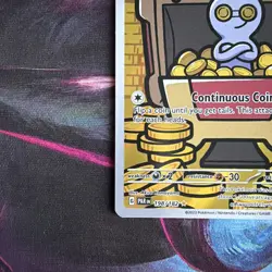 Pokemon TCG Paradox Rift Gimmighoul Illustration Rare Holo Card 198/182 - Image 5