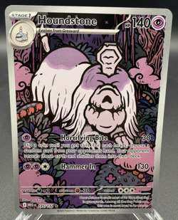 Pokemon TCG Houndstone 145/132 Illustration Rare Full Art – Mega Evolutions Card - Image 1
