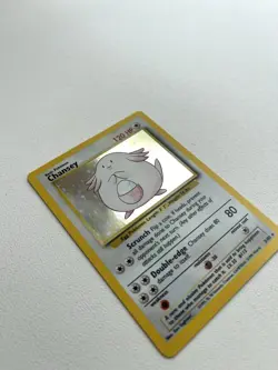 Pokemon TCG Chansey Base Set Holo Rare Card 3/102 LP NM Condition - Image 2