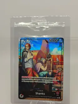 One Piece TCG - Shanks - Leader Card - Full Art Promo Card - PSA Promo - SEALED - Image 1