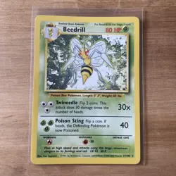 Pokemon TCG Beedrill Base Set, 17/102 - Regular Rare Card - Very Good Condition! - Image 1