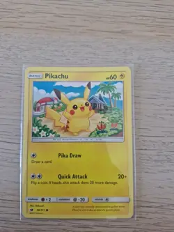 Pikachu 30/111 MP Non Holo Island Pokemon Center Art Sun Moon Card. Ships Fast! - Image 1