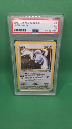 Pokemon Neo Genesis Lugia TCG Holo Card 9/111 English Edition Psa 5 - Image 1