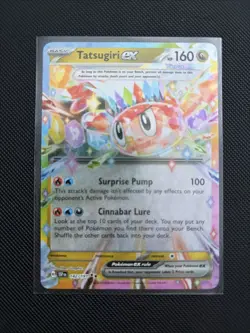Pokemon TCG Surging Sparks Tatsugiri EX Holo Double Rare Card 142/191 - Image 2