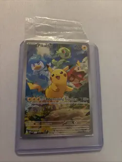 Pikachu 027 Scarlet Violet Promo Card Black Star Rare New Holo Pokemon sealed - Image 1