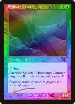 Spiketail Hatchling FOIL Prophecy PLD Blue Common MAGIC MTG CARD ABUGames - Image 1