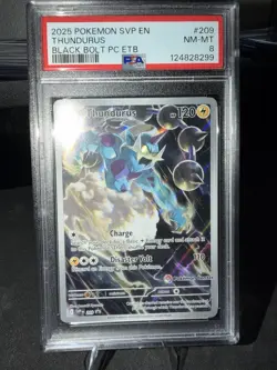 Pokemon TCG Thundurus Promo 209 Pokemon Center Promo Card PSA 8 - Image 1