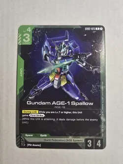 Gundam AGE-1 Spallow Gundam Card Game . Dual Impact Rare GD02-023 - Image 1