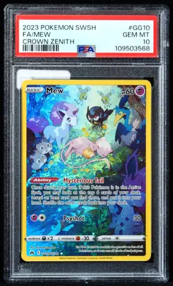 Mew #GG10/GG70 Crown Zenith PSA 10 Pokemon Card - Image 1