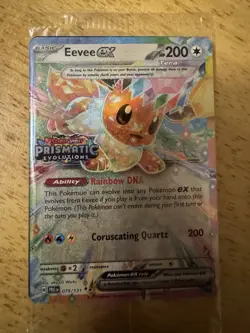 EEVEE EX 075/131 PRISMATIC EVOLUTIONS POKEMON STAMPED PROMO NM/M Sealed - Image 1