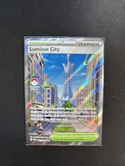 Pokemon Lumiose City 111/088 Full Art Holo Secret Rare Trainer Stadium English - Image 2