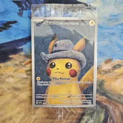 Pikachu With Grey Felt Hat Promo Card Pokemon X Van Gogh Museum Sealed - Image 1