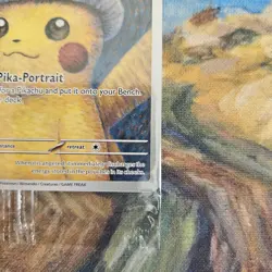 Pikachu With Grey Felt Hat Promo Card Pokemon X Van Gogh Museum Sealed - Image 5