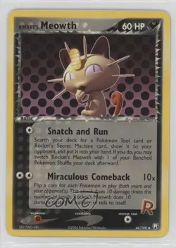Meowth Pokemon EX Team Rocket Returns #46 2004 - Image 1