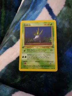 1999 Pokemon ODDISH 58/64 1st Edition Jungle Lightly Played - Image 1