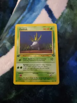 1999 Pokemon ODDISH 58/64 1st Edition Jungle Lightly Played - Image 2