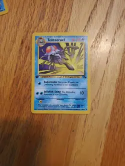 1999 Pokemon Pokemon Fossil 1st Edition #44 TENTACRUEL - Image 1