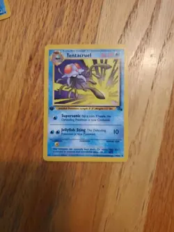 1999 Pokemon Pokemon Fossil 1st Edition #44 TENTACRUEL - Image 2
