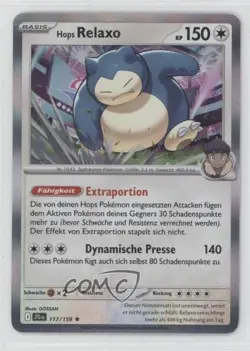Hop's Snorlax German Pokemon Journey Together JTG #117 - Image 1