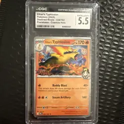Pokemon TCG Ethan's Typhlosion Destined Rivals Prerelease Stamped Promo CGG 5.5 - Image 1